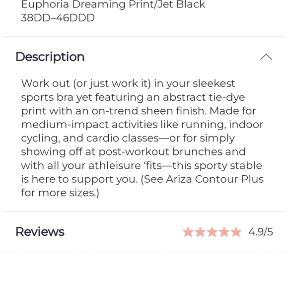 Adore Me Ariza Contour Plus Print Pattern Purple Black 34D - Picture 8 of 10